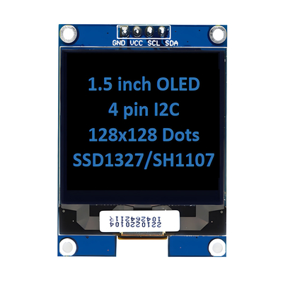 1Unidad de módulo de panel de pantalla OLED de.5 pulgadas 128x128 píxeles 4 pines Interfaz I2C con controlador de pantalla LED