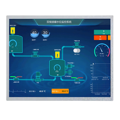 Alta luminosidad 1000nits 12.1 pulgadas IPS TFT pantalla LCD 1024 * 768 puntos Interfaz LVDS