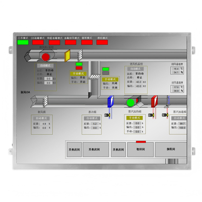 Alta luminosidad 10,4 pulgadas IPS TFT pantalla LCD 800 Nits 1024x768 Resolución Interfaz LVDS