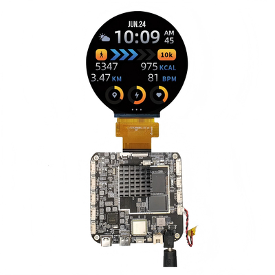 3.4 pulgadas TFT redondo LCD de publicidad de los medios de comunicación con Android RK3566