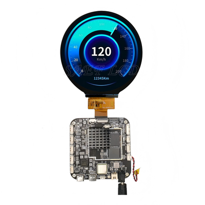 3.4 pulgadas TFT redondo LCD de publicidad de los medios de comunicación con Android RK3566