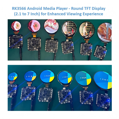 3.4 pulgadas TFT redondo LCD de publicidad de los medios de comunicación con Android RK3566