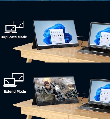 Monitor portátil para computadora portátil de 13,3 pulgadas,FHD 1080P USB C Monitor de viaje externo para computadora, segunda pantalla de visualización con pedestal