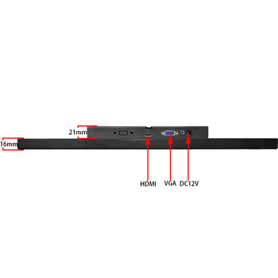 Pantalla táctil de metal de grado industrial de 15,6 pulgadas, panel IPS Full HD 1920x1080 con 10 puntos táctiles capacitivos