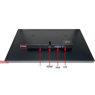 15Display de pantalla táctil de metal de 6 pulgadas - Full HD 1920×1080 Panel IPS, toque capacitivo de 10 puntos, durabilidad industrial