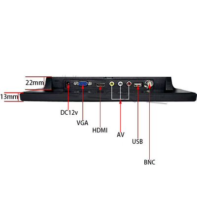 10.1 pulgadas 1920×1200 HD Monitor táctil. 10 puntos táctiles, carcasa de plástico y interfaz múltiple (DC12V/VGA/HDMI/AV/USB/BNC)