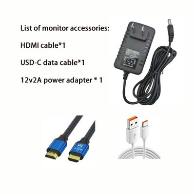 10.1 pulgadas 1920×1200 HD Monitor táctil. 10 puntos táctiles, carcasa de plástico y interfaz múltiple (DC12V/VGA/HDMI/AV/USB/BNC)