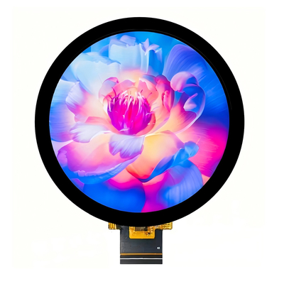 2.8 pulgadas IPS 480x480 redondo TFT LCD con pantalla táctil Modulo de pantalla ST7701S Temperatura de funcionamiento de grado industrial. -20 °C a 70 °C