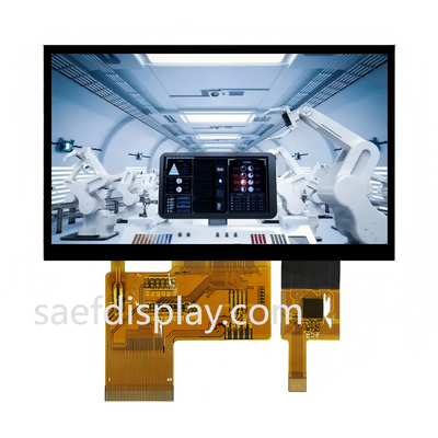 LCD TFT IPS de 4.3" 1000nit | 480×272 RGB | Táctil Capacitivo | Paralelo RGB de 24 bits | -30°C a +80°C (EE. UU./Alemania)