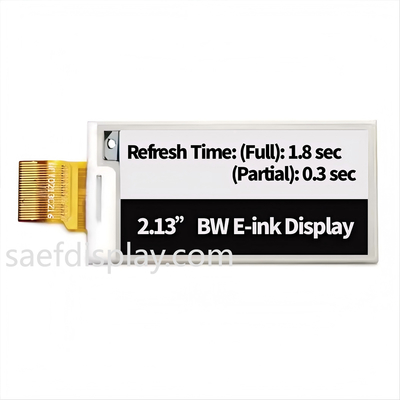 Módulo de pantalla E Ink de 2.13" - 122×250 SPI, Ultra bajo consumo, e-Paper de grado industrial ESL | Directo de fábrica
