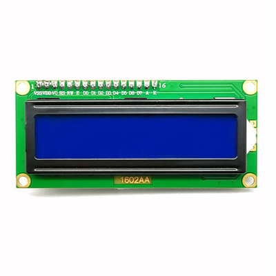 alfanumérico azul del paralelo 5V del Mpu 8bit de la exhibición del LCD del carácter 16x2 1602 pequeño