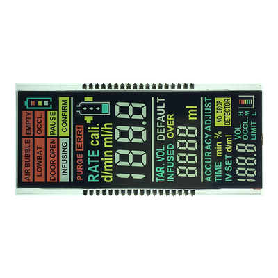 Mini 7 pernos del VA TN 36 del módulo de la exhibición del LCD del segmento para el dígito Front Glass Display del tiempo
