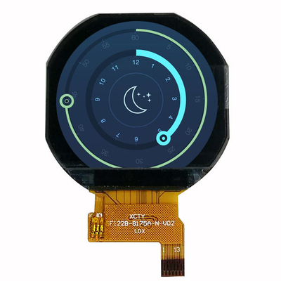 Pequeña exhibición circular del LCD, interfaz redondo de Spi MCU del módulo del LCD 1,22 pulgadas