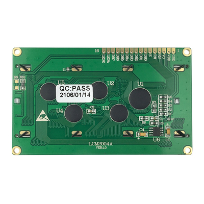 20x4 el carácter monocromático LCD exhibe la negativa azul del MPU STN del Pin 8bit de LCM 16