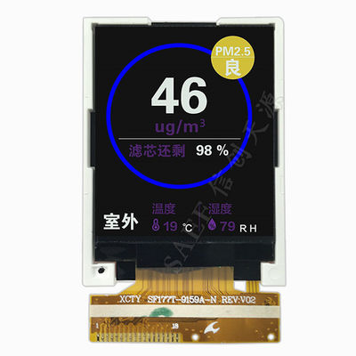 1LCD TFT de 77 pulgadas con pantalla táctil resistiva de 4 alambres. Interfaz SPI 128x160.