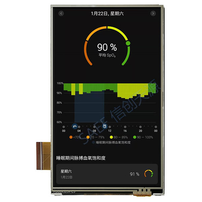 480x800 IPS pernos del interfaz 45 de Mipi de la exhibición de TFT LCD de 4,3 pulgadas con el panel táctil resistente