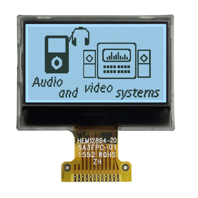 Interfaz positivo del DIENTE 3.3V SPI de la representación gráfica de FSTN 128x64 LCD con retroiluminación blanca