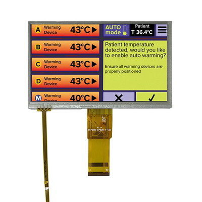7" pantalla de visualización de 800x480 TN TFT, el panel industrial de la pantalla táctil del RGB de 50 pernos