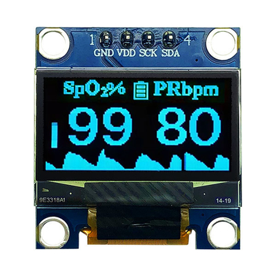 0Display OLED de 96 pulgadas con 4 pines de control I2C placa de PCB blanco/azul/amarillo azul