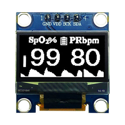 0Módulo de pantalla OLED de 96 pulgadas Interfaz I2C, ultracompacto, alto brillo, grado industrial, opciones blanco / azul