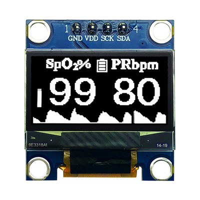 0Display OLED de 96 pulgadas con 4 pines de control I2C placa de PCB blanco/azul/amarillo azul