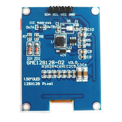 1Unidad de módulo de panel de pantalla OLED de.5 pulgadas 128x128 píxeles 4 pines Interfaz I2C con controlador de pantalla LED