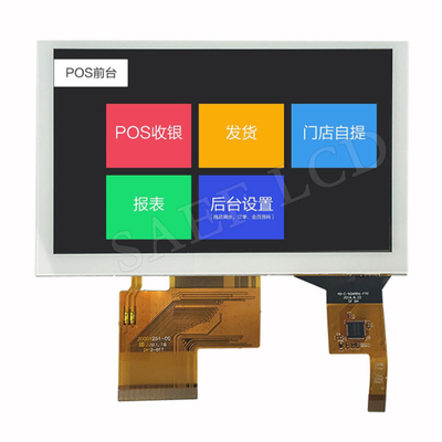 5 pulgadas PCAP TFT Display 800*480 Interfaz RGB con panel táctil capacitivo para pantalla de control de automatización