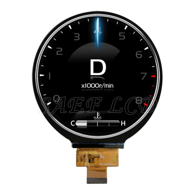 Pantalla LCD TFT circular de 4 pulgadas de grado automotriz con un brillo superficial de 1000 nits