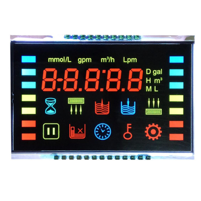 Display LCD de 7 segmentos personalizado Máquina de desinfección de aniones de ozono, controlador de aire fresco, LCD de fondo negro VA