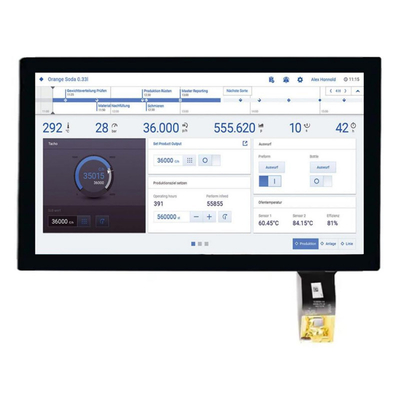 Alta luminosidad 1000Nits 15,6 pulgadas IPS TFT LCD Display Resolución FHD con interfaz EDP