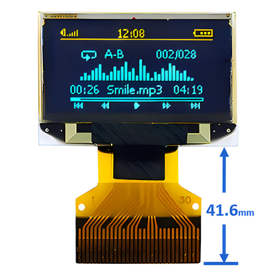 0.96 pulgadas 30 pin ZIF conector OLED panel de pantalla delgada 128x64 Dot Matrix SPI Interfaz I2C