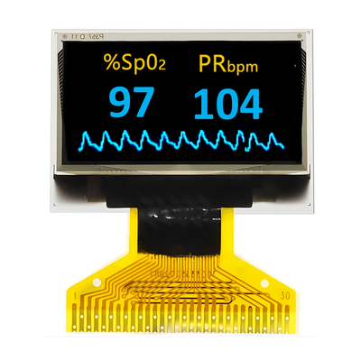 0.96 pulgadas 128x64 puntos Blanco y azul doble color 30 pines OLED Display interno DC / DC dentro