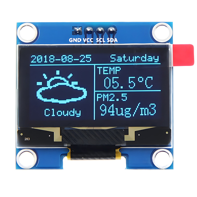 1.3-pulgadas 128x64 Matriz de puntos OLED de 4 pines IIC I2C Interfaz SH1106 controlador IC Opciones de fuente blanca / azul