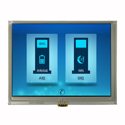 40 Pin Color exhibición de TFT LCD RGB de 5,6 pulgadas con el panel táctil resistente