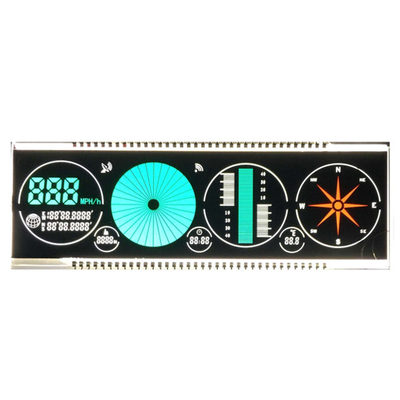 Pantalla LCD monocromática VATN de la retroiluminación azul blanca con la impresión de seda roja verde