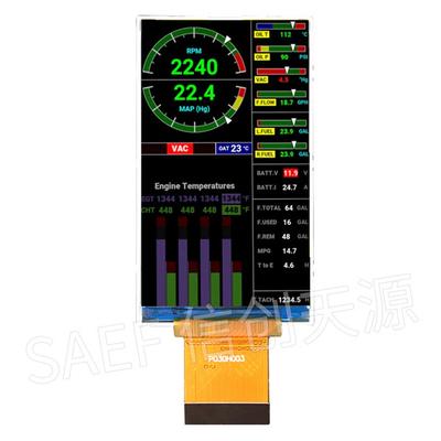 360x640 IPS ángulo de visión completo de la exhibición del módulo de TFT LCD de 3 pulgadas con el interfaz del RGB