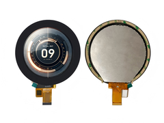 3.4 pulgadas de pantalla LCD circular - 800x800, pantalla táctil, de grado automotriz.